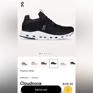 GENTLY USED women’s size 8 cloudnova shoes, super comfy, only worn 5 times.